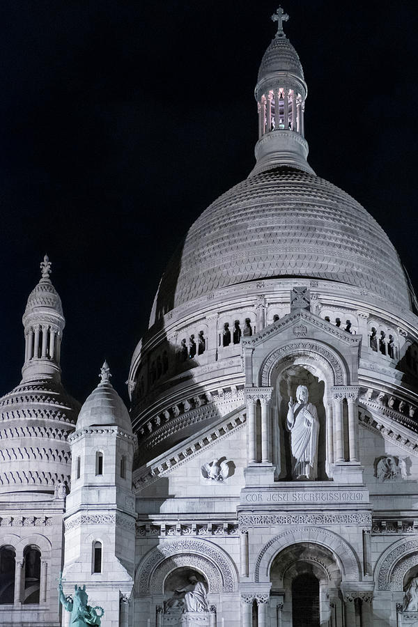 Sacre Coeur, Paris by night 3 Photograph by Iordanis Pallikaras