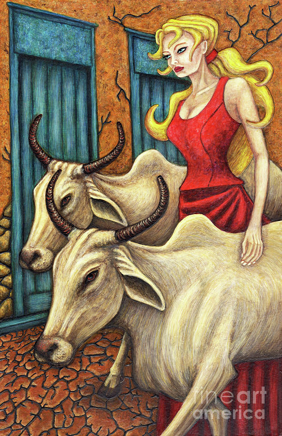 Sacred Cows Painting by Amy E Fraser