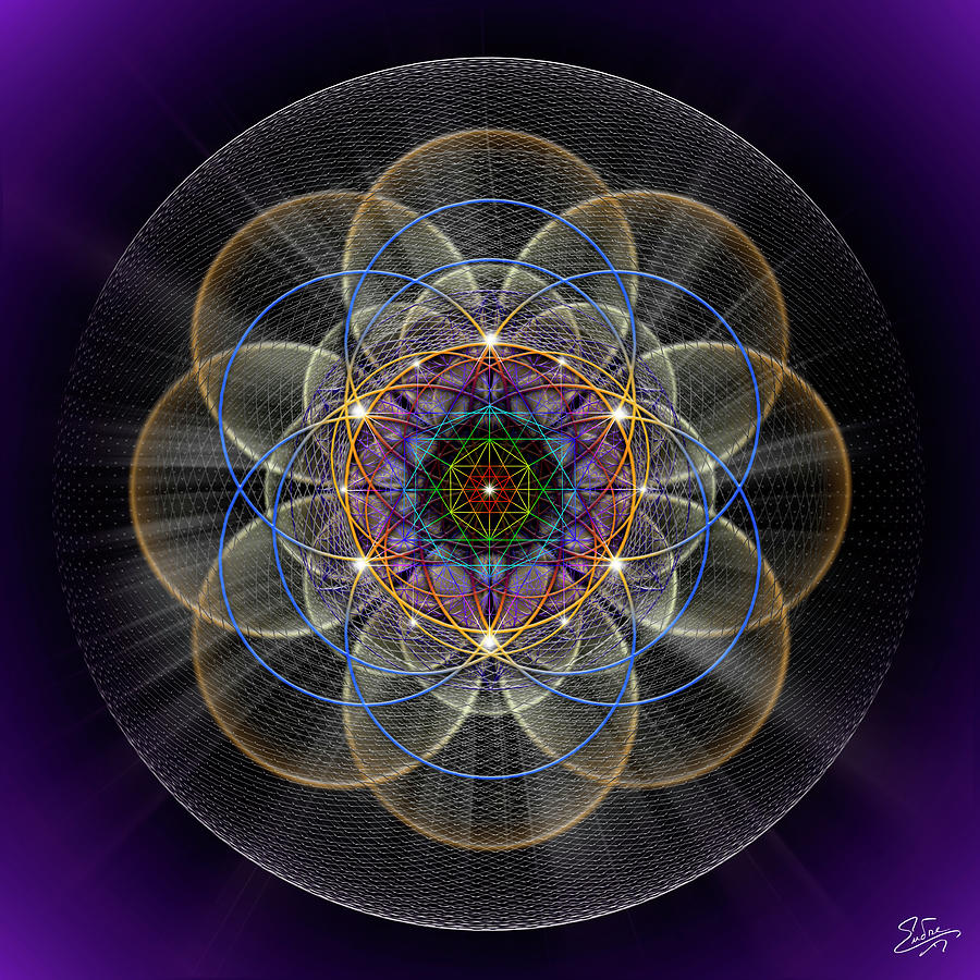 Sacred Geometry 738 Digital Art by Endre Balogh