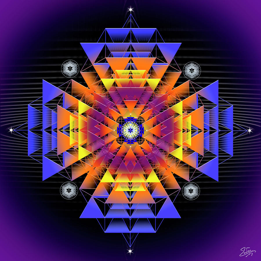 Sacred Geometry 739 Digital Art by Endre Balogh