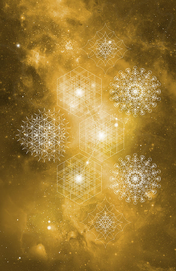 Sacred Geometry Golden Light by Nathalie DAOUT Sacred Geometry Golden Light by Nathalie DAOUT