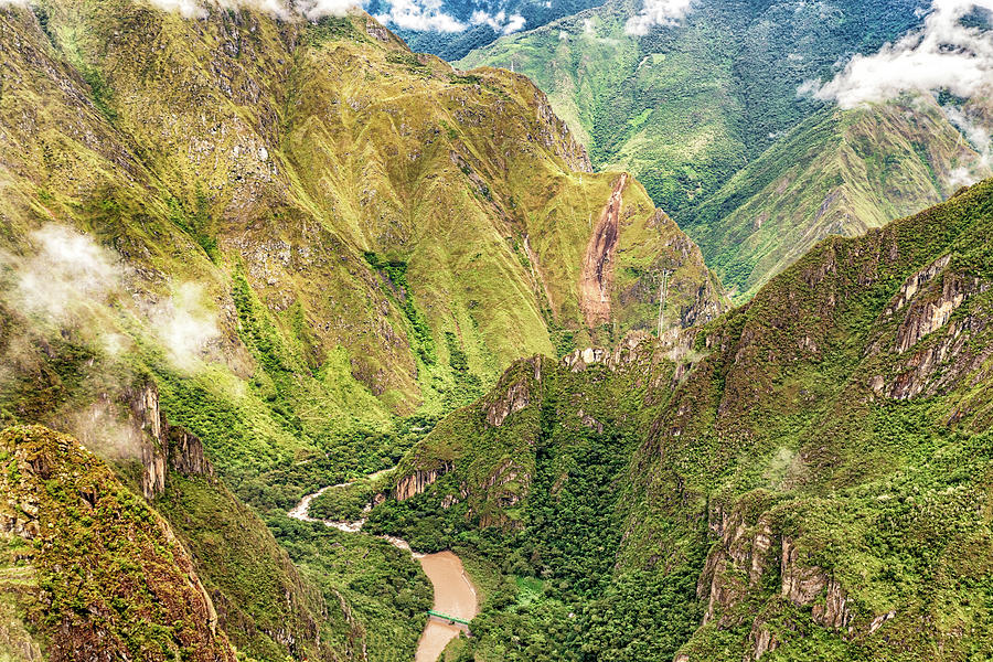 Sacred Valley And Urubamba River View From Wayna Picchu Mountain