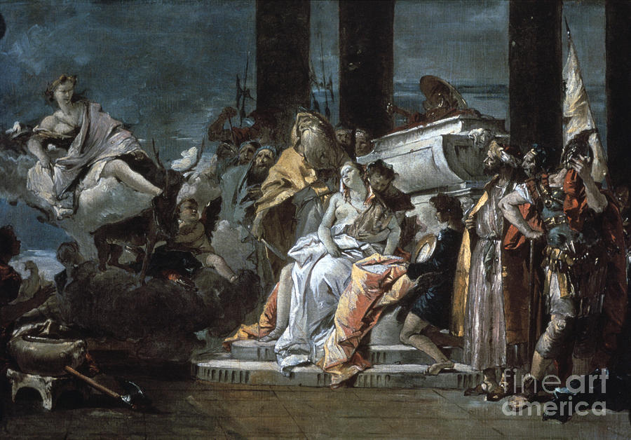 Sacrifice Of Iphigenia, 1735. Artist Drawing by Print Collector