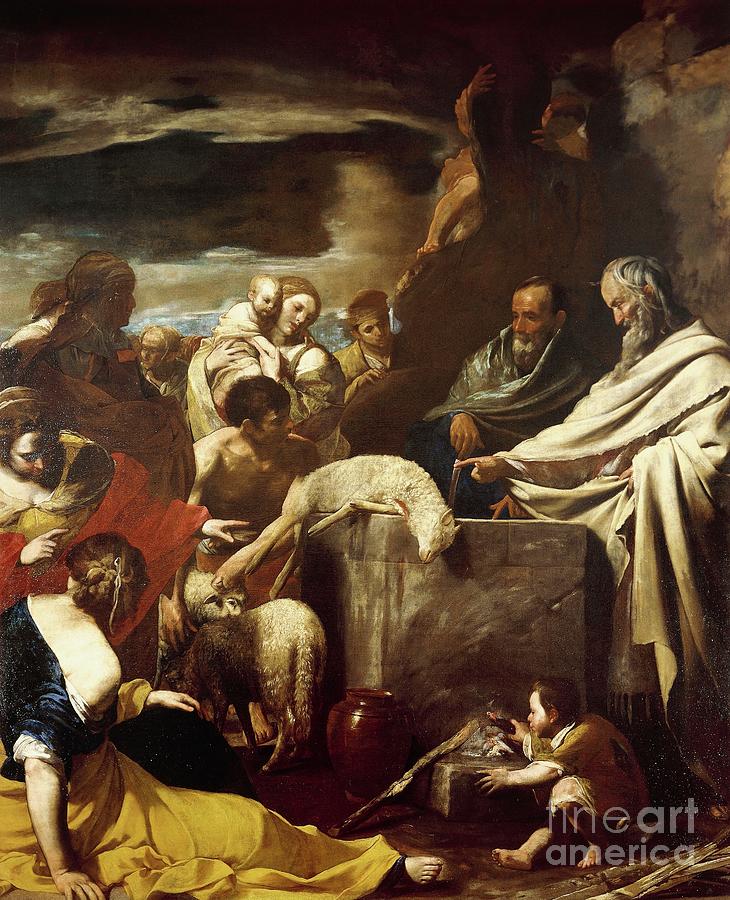 Sacrifice Of Moses Painting by Massimo Stanzione