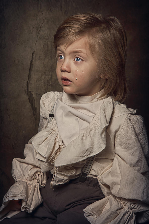 Sad Little Boy Photograph by Carola Kayen-mouthaan