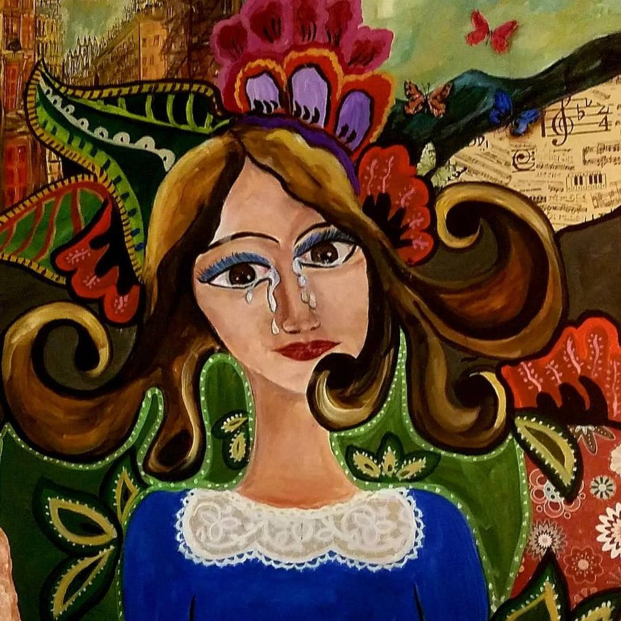 Sad woman Mixed Media by Marialucia Ucros - Fine Art America