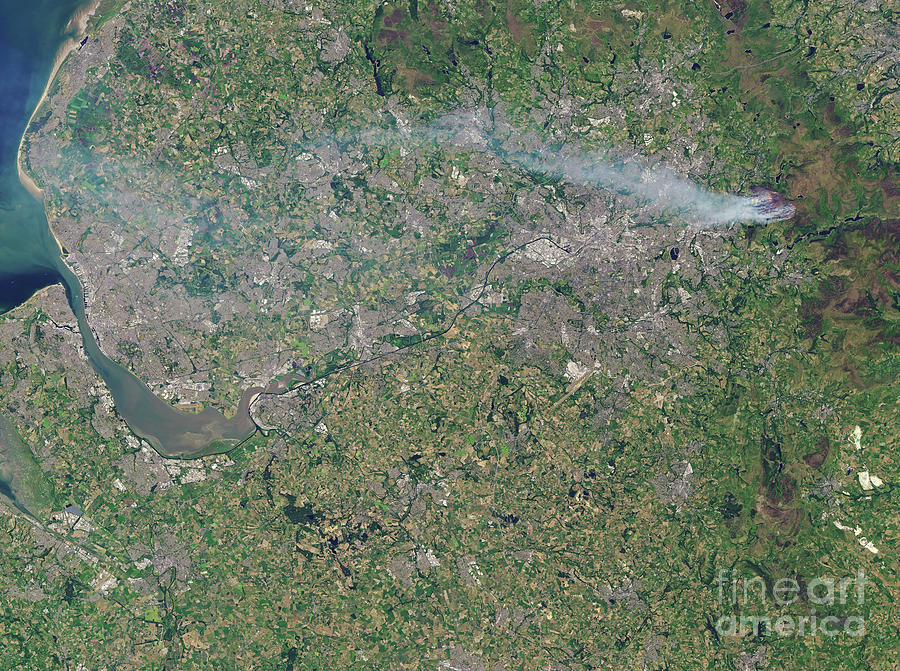 Saddleworth Moor Fire Photograph by Nasa/usgs/science Photo Library