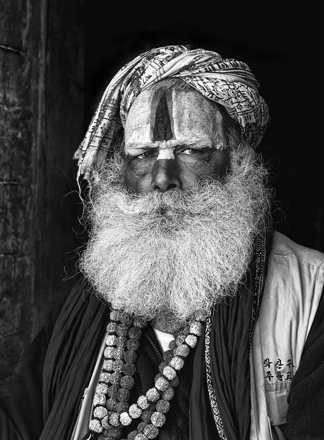 Sadhu Seto M Photograph by Els Keurlinckx