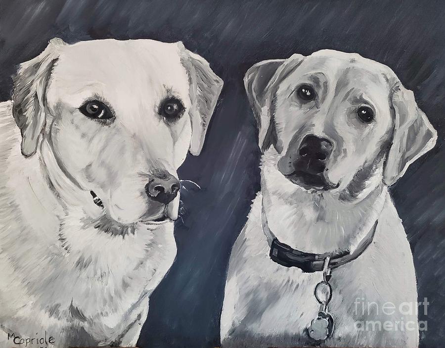 Sadie and Bella Painting by Mary Capriole