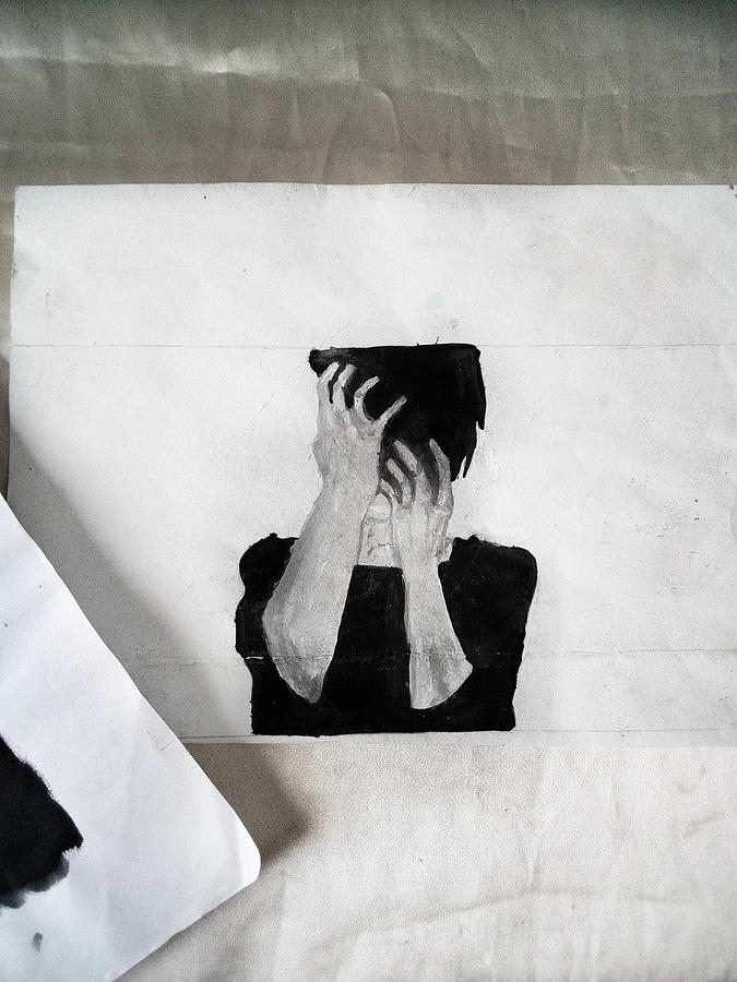 Sadness Painting by Tassnim Rhimi