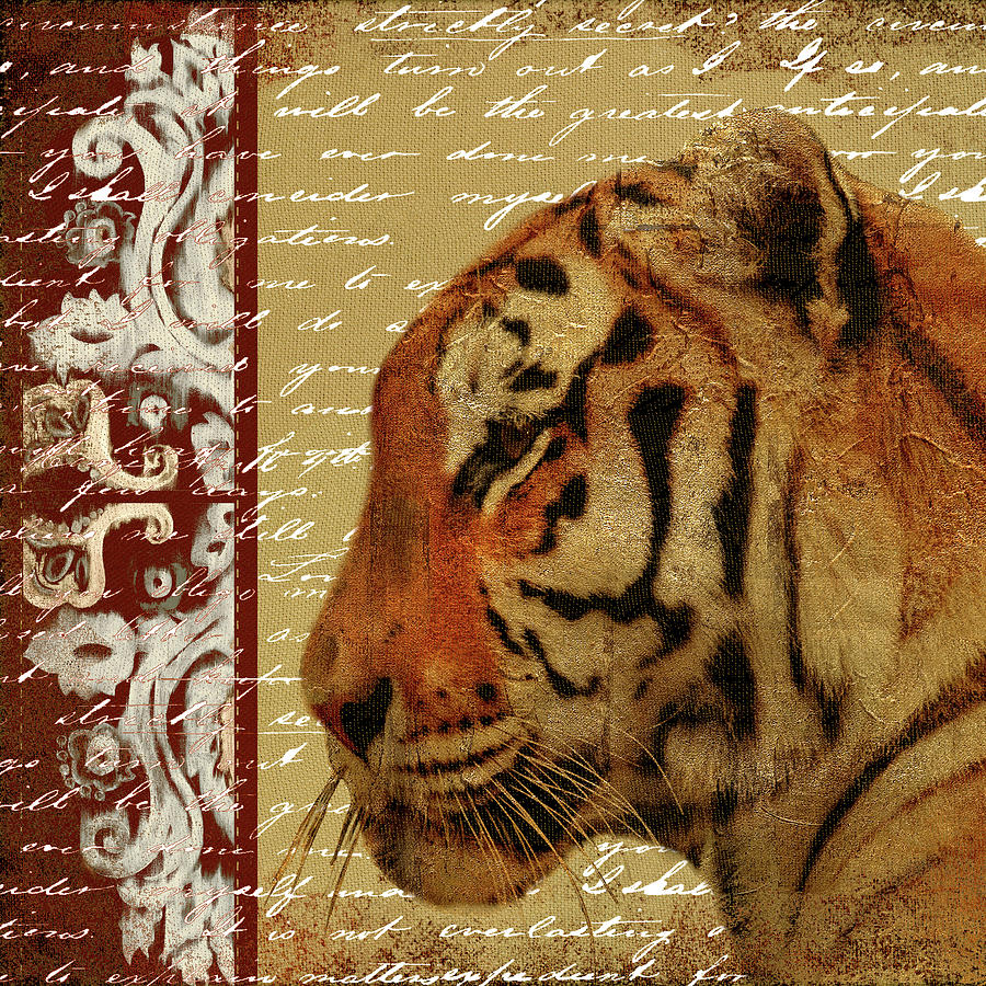 Animal Mixed Media - Safari Script II by Patricia Pinto