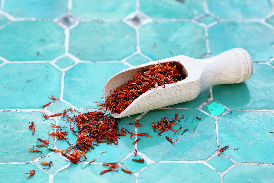 Saffron From Bali On A Wooden Scoop Photograph by Petr Gross