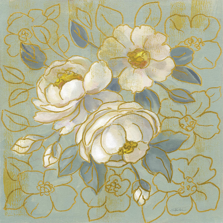 Flower Painting - Sage Floral I by Silvia Vassileva