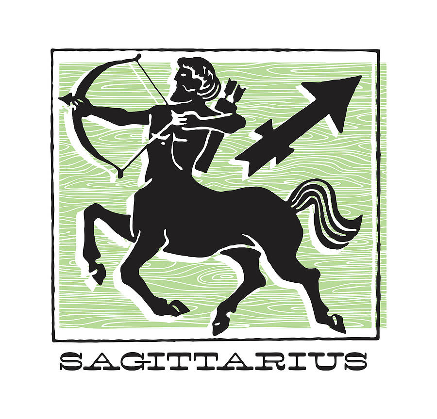 Centaur Drawing - Sagittarius with Archer by CSA Images