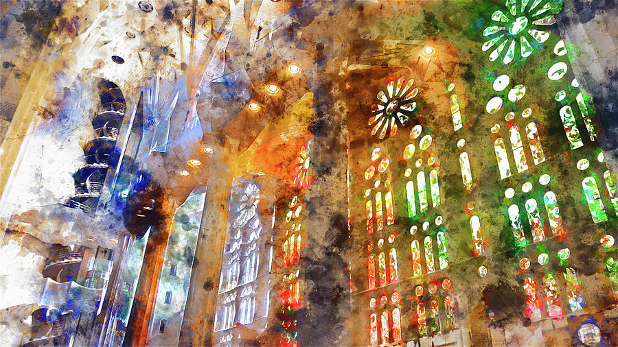 Sagrada Familia - 26 Painting by AM FineArtPrints