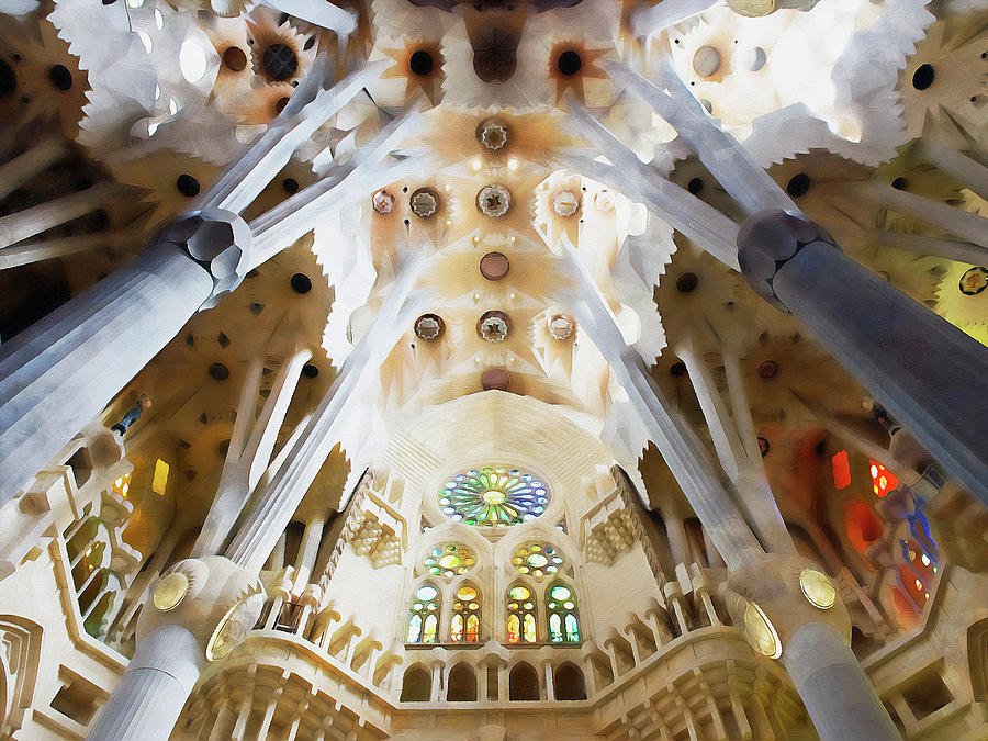 Sagrada Familia - 29 Painting by AM FineArtPrints