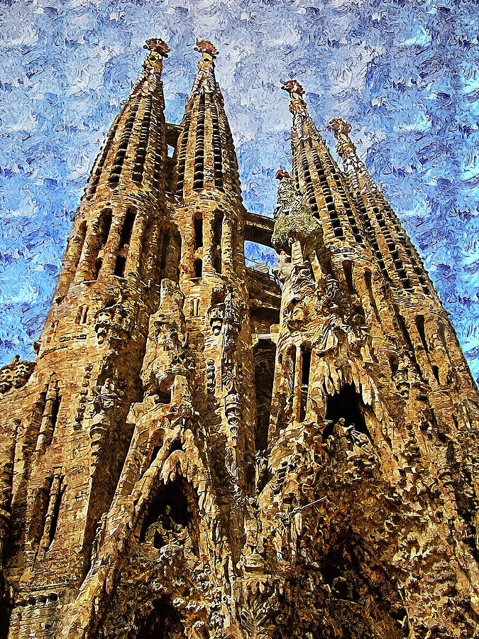 Sagrada Familia - 30 Painting by AM FineArtPrints