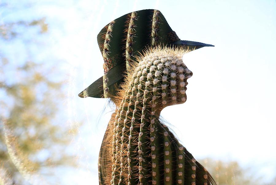 Nature Photograph - Saguaro Girl by Greg Wickenburg