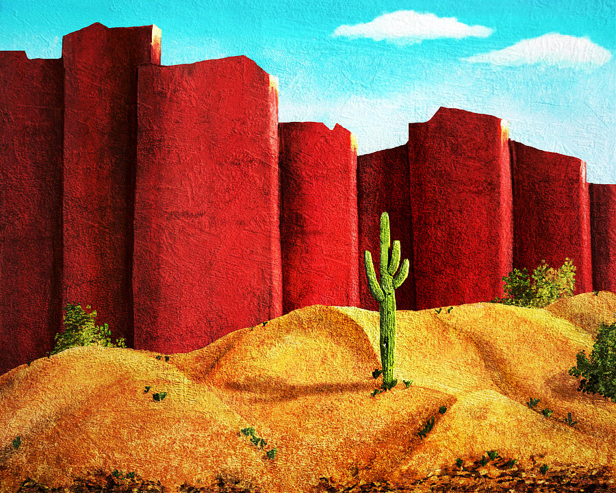 Saguaro Digital Art by Ken Taylor
