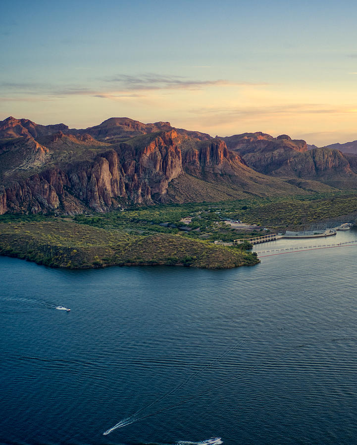 Saguaro Lake Mountain Sunset Photograph by Anthony Giammarino