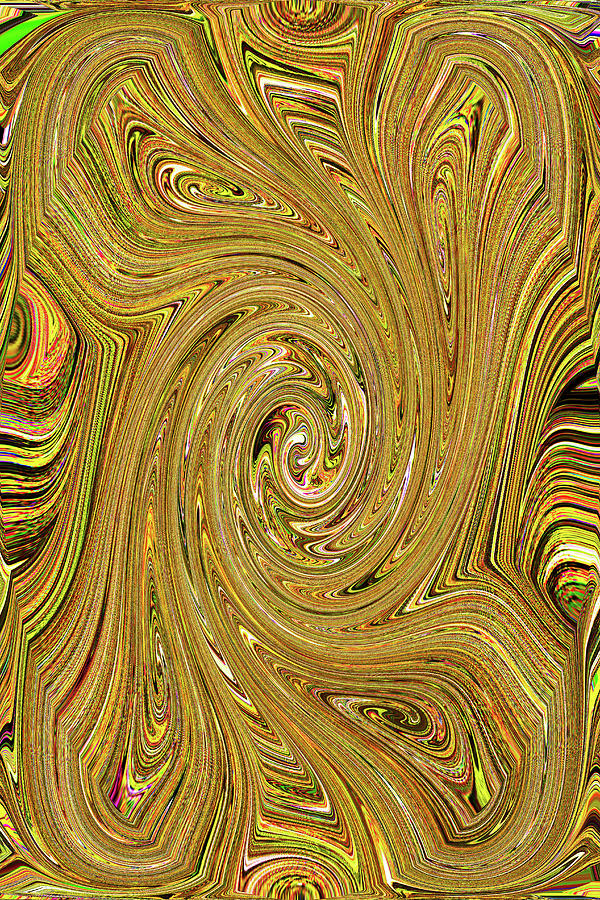 Saguaro Wall Oval Abstract 9261 etpcs1tw1d Digital Art by Tom Janca