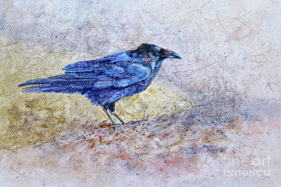 Said the Raven to the Crow Painting by Bonnie Rinier