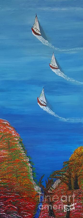 Sail Away Painting by Elizabeth Mauldin