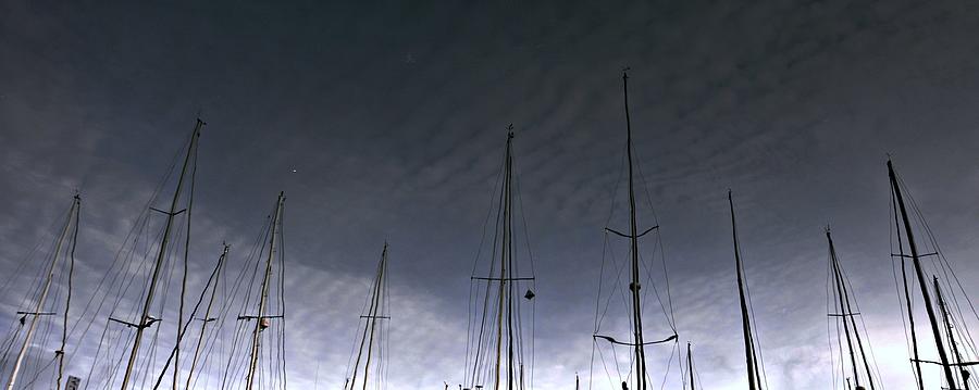 Sail Boat Masts Photograph by Christopher Koehler