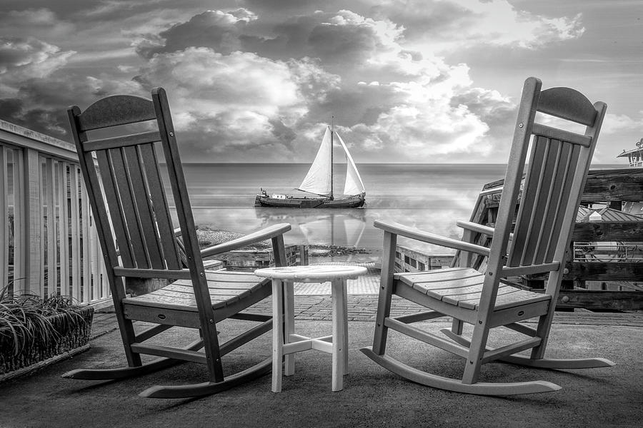 Sail On in Black and White Photograph by Debra and Dave Vanderlaan
