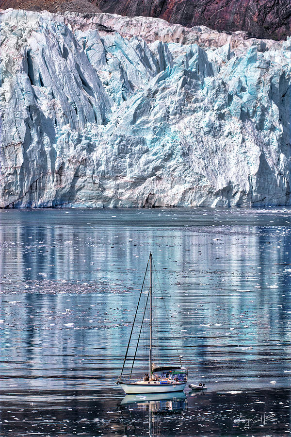 Sailboat and Glacier by David A Lane Sailboat and Glacier by David A Lane
