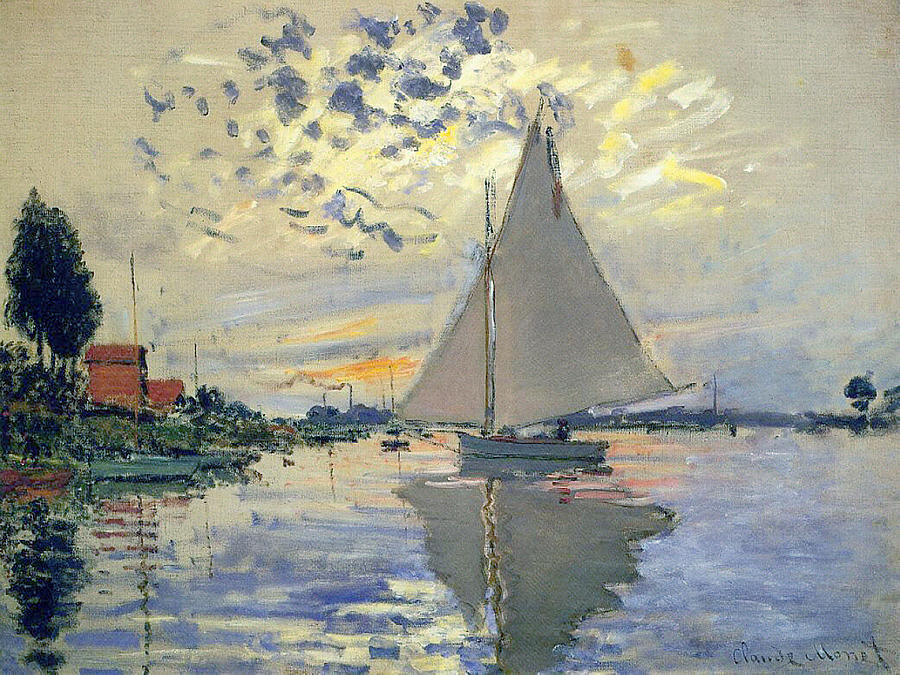 Sailboat At Le Petit-gennevilliers, 1874 Painting