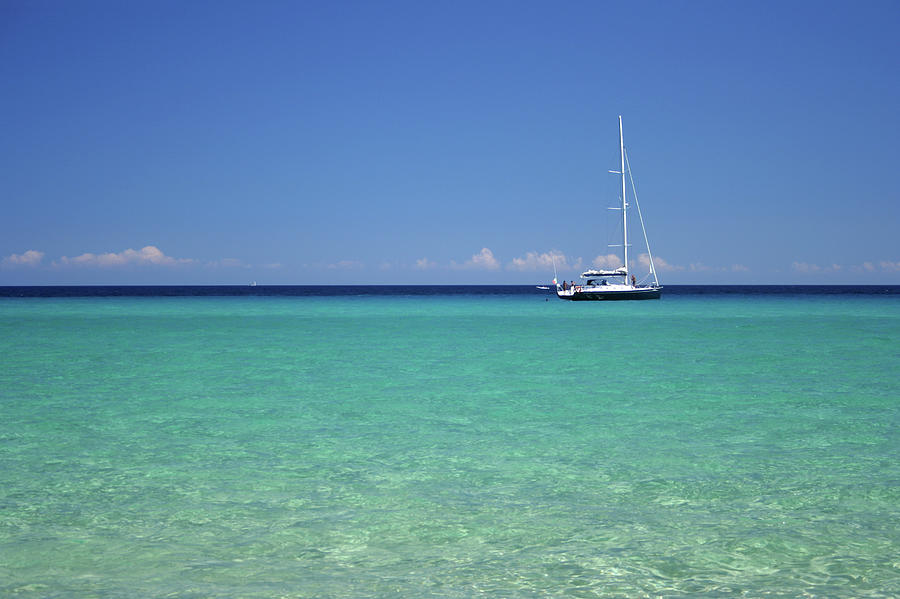 Sailboat In A Marvellous Mediterranean Photograph by Photovideostock