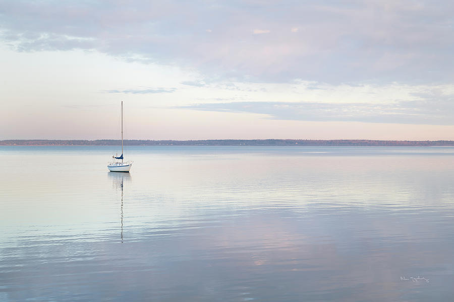 Abstract Photograph - Sailboat In Bellingham Bay I by Alan Majchrowicz