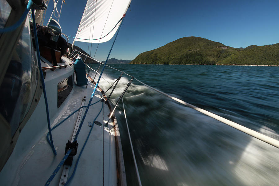 Sailboat in Motion Upwind by Pacific Northwest Sailing Sailboat in Motion Upwind by Pacific Northwest Sailing