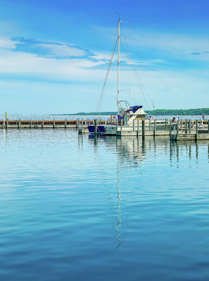 Sailboat Reflections At The Dock by Dan Sproul Sailboat Reflections At The Dock by Dan Sproul