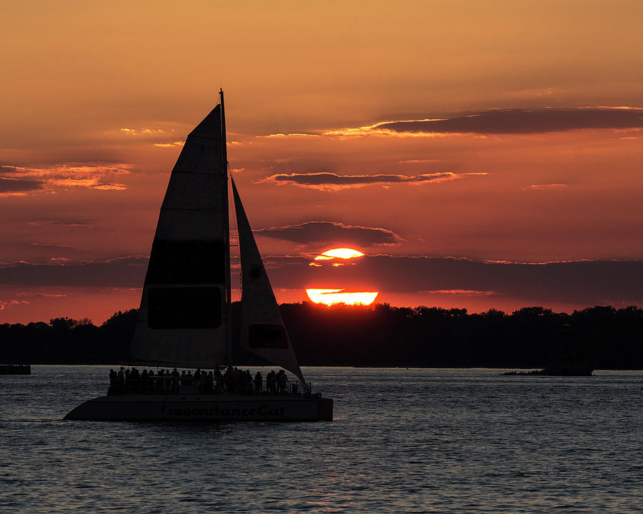 Sailboat Sunset Photograph by Deborah Ritch