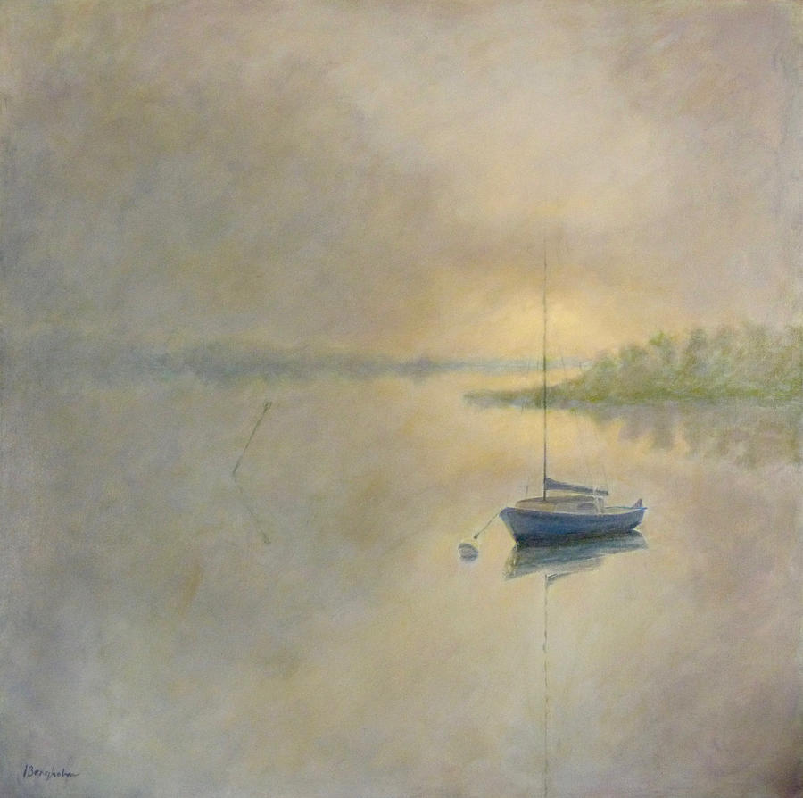 SailboatinFog Painting by Joe Bergholm