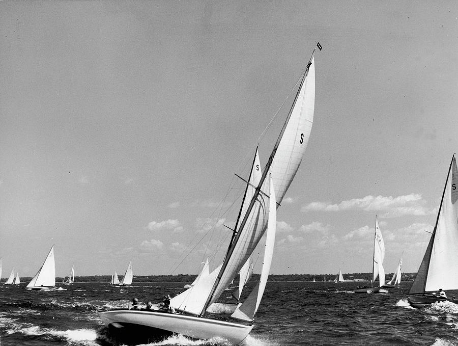 Sailboats on Long Island Sound Photograph by Alfred Eisenstaedt