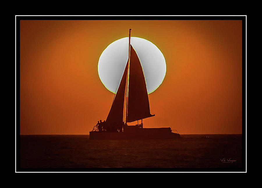 Sailing against the sun Photograph by Will Wagner