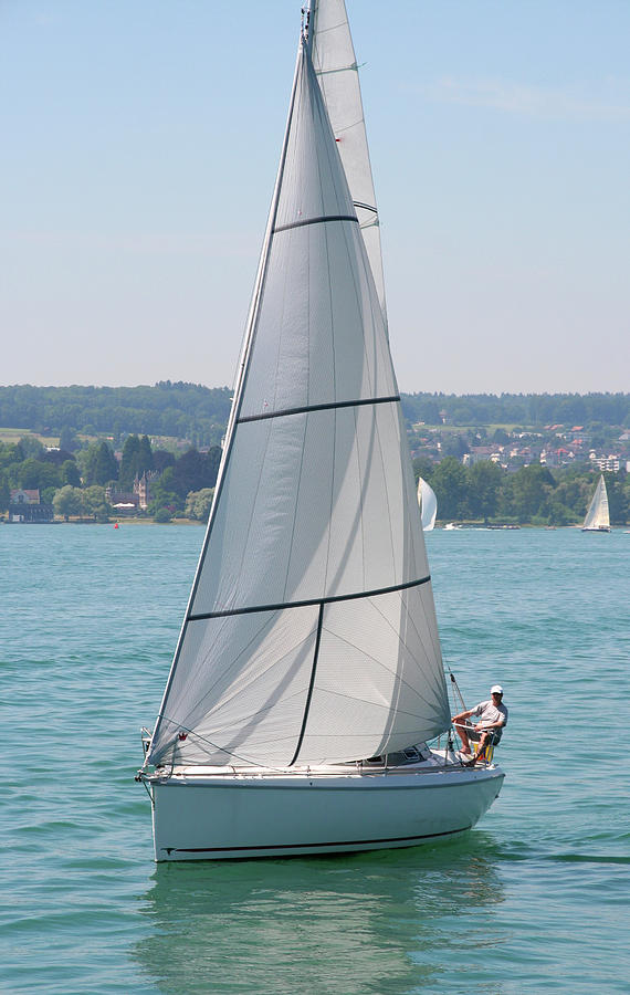 Sailing Boat On Bodensee Lake In Germany Photograph by Manu1174