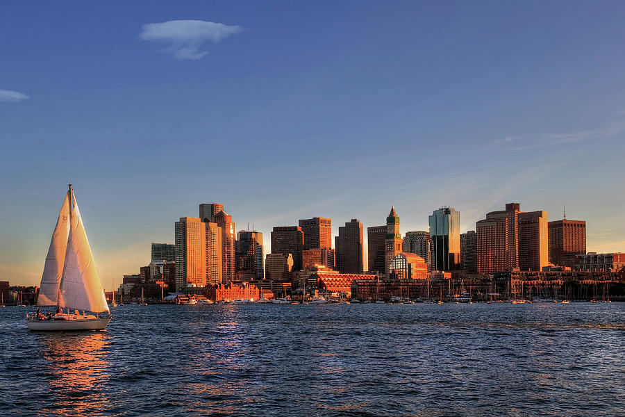 Sailing Boston Harbor Photograph by Joann Vitali