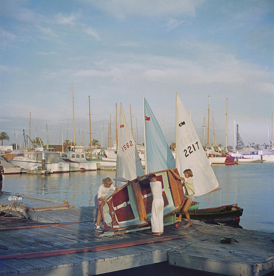 Sailing Dinghy Photograph by Slim Aarons