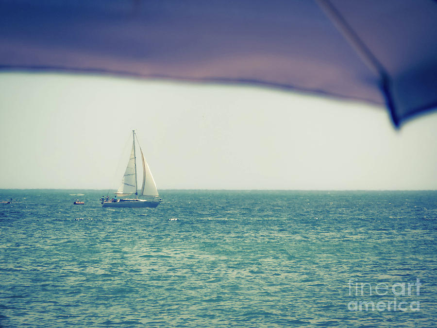 Boat Photograph - Sailing by Gina Matarazzo Boat Photograph - Sailing by Gina Matarazzo