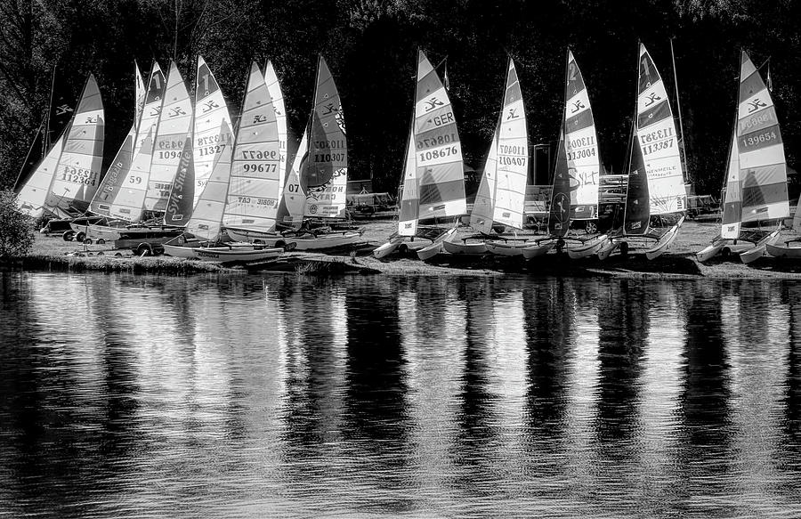 Sailing in Black and White Photograph by Debra and Dave Vanderlaan