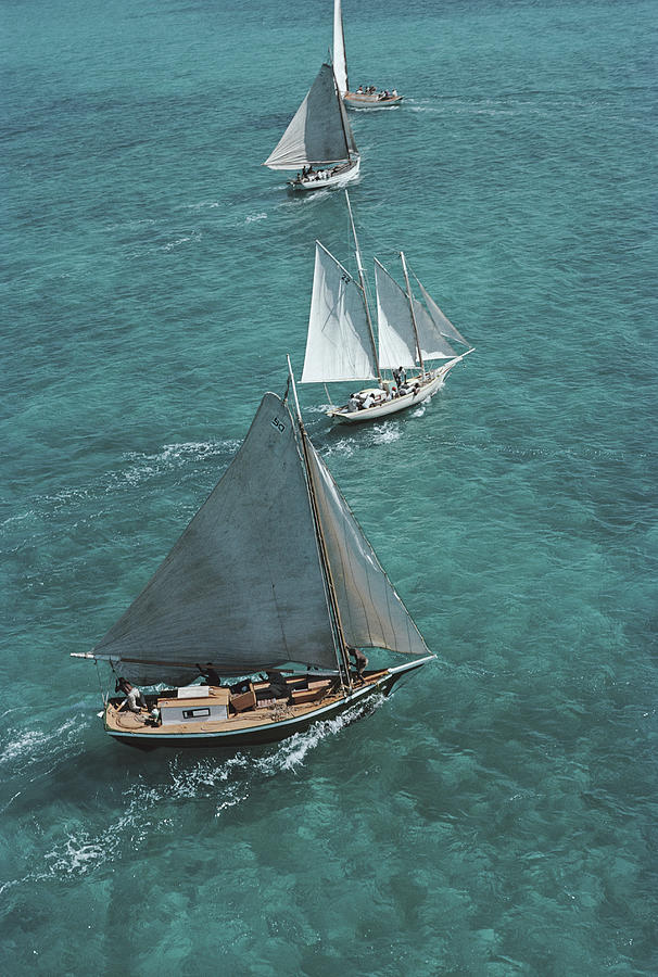 Sailing In The Bahamas Photograph by Slim Aarons