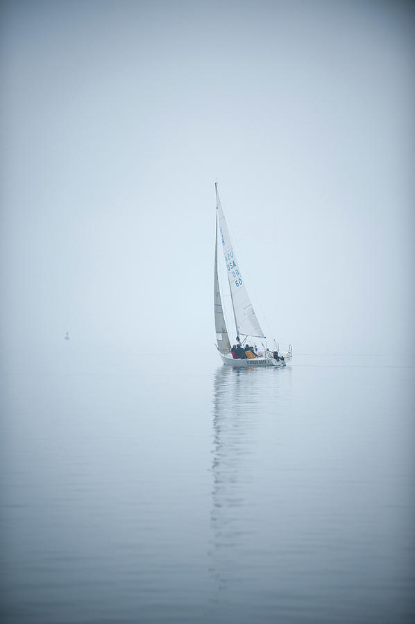 Sailing in the Fog Photograph by Mark Duehmig