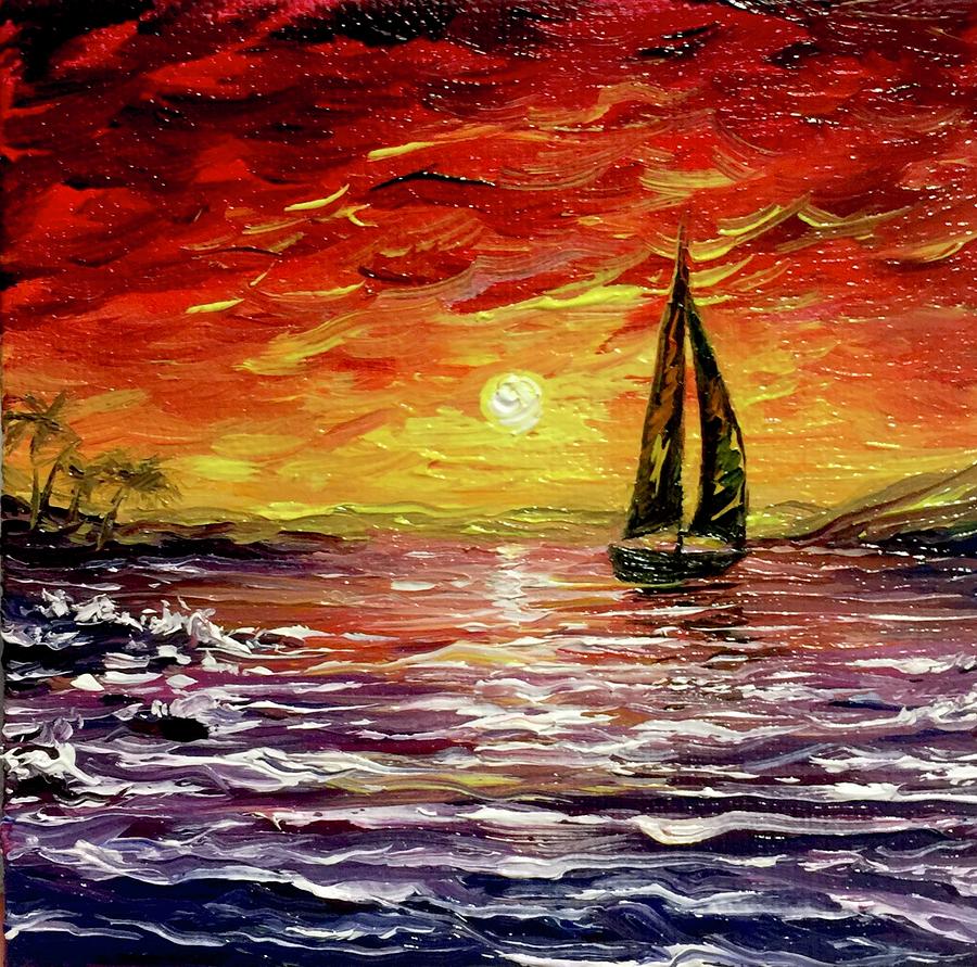 Sailing Into The Sun Painting By Shannon Chiba - Pixels