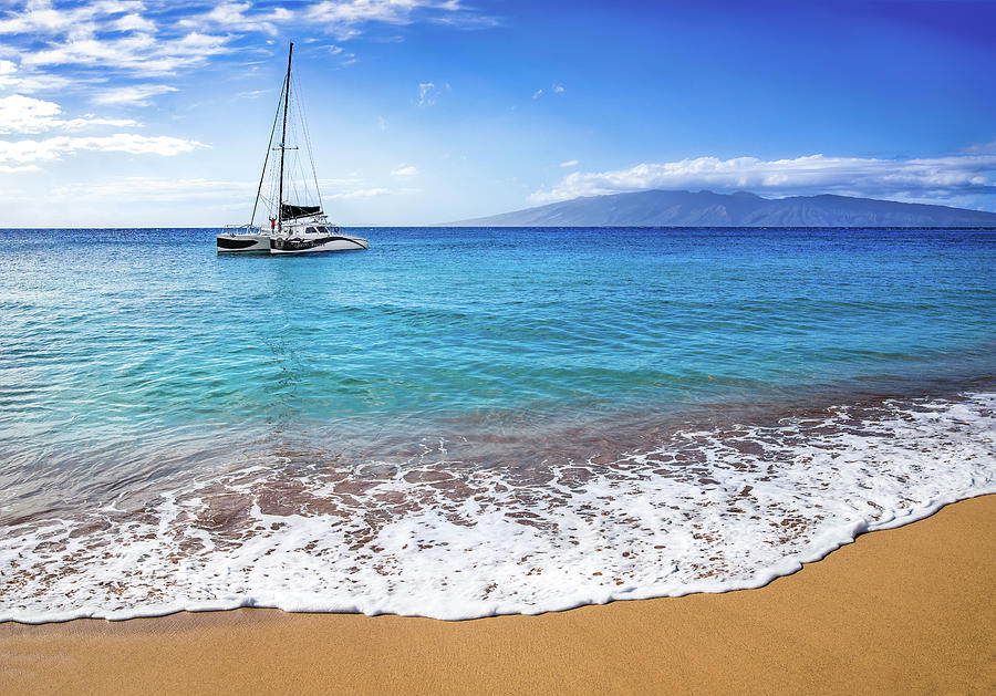 Summer Photograph - Sailing Near Maui by Jonathan Ross