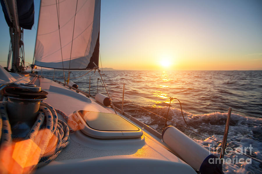Sailboat Photograph - Sailing Ship Luxury Yacht Boat In The by De Visu Sailboat Photograph - Sailing Ship Luxury Yacht Boat In The by De Visu