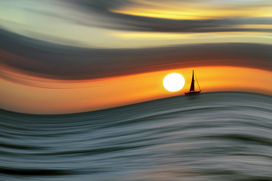 Sailing to the Sunset Digital Art by Christopher Johnson